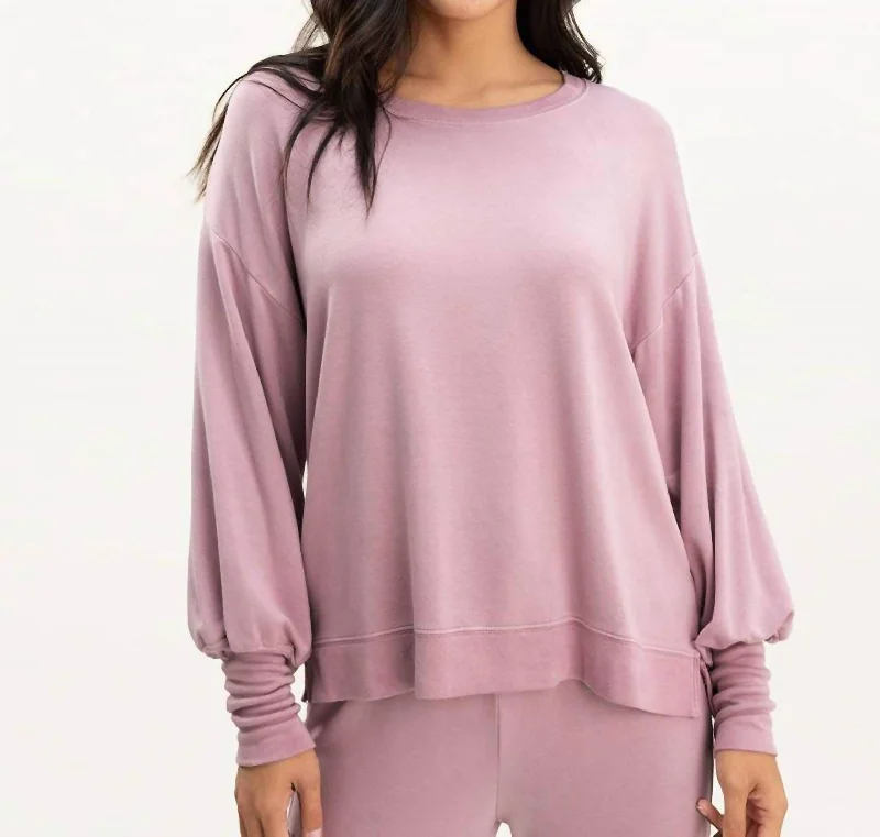 Flora Pullover In Mauve