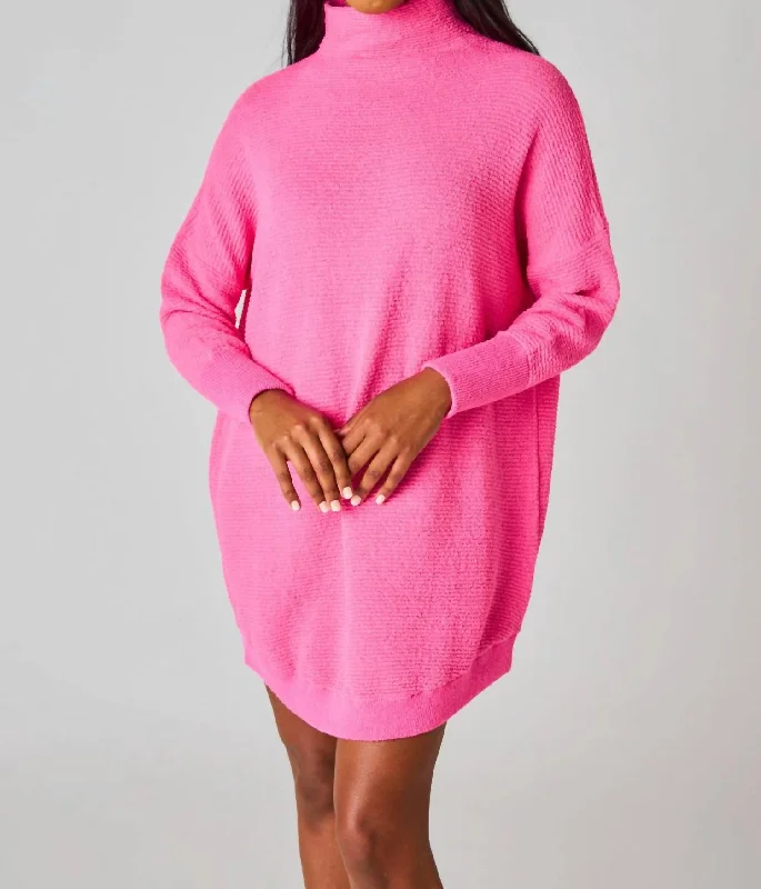 Mara Tunic Sweater In Sunkissed Rose