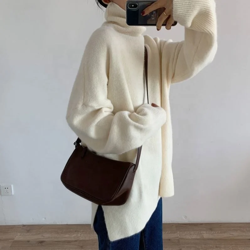 Soft Glutinous Turtleneck Sweater Women's Autumn And Winter Wear Match 2022 New Korean Style Loose-Fitting Simplicity