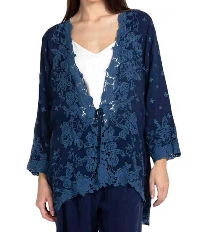 Traci Kimono In Blue Night