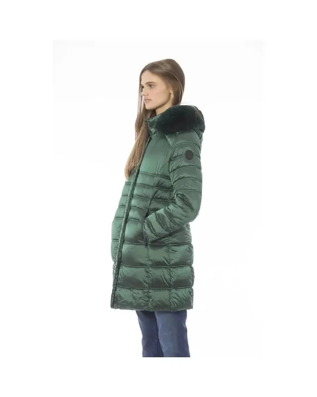 Baldinini Trend Women's Green Polyester Jackets & Coat - M