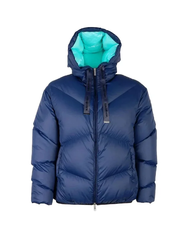 Centogrammi Women's Blue Nylon Jackets & Coat - M