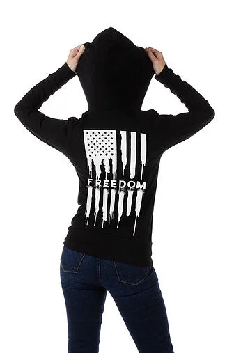 Liberty Wear Collection Tops: Zip Up Hoodie Bleeding Freedom