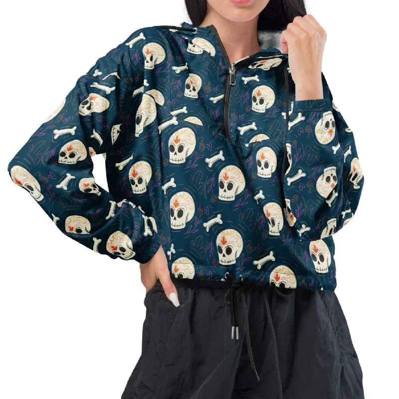 Women’s Skulls Cropped Windbreaker