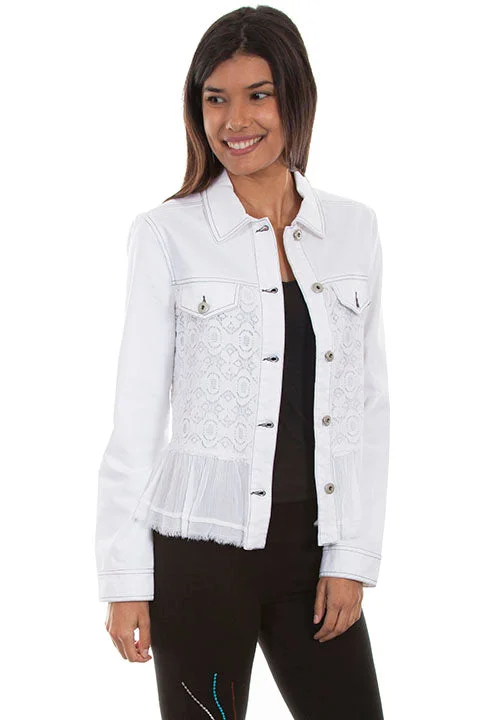 Women's Honey Creek Jacket Collection: Lace Insert and Ruffle Hem