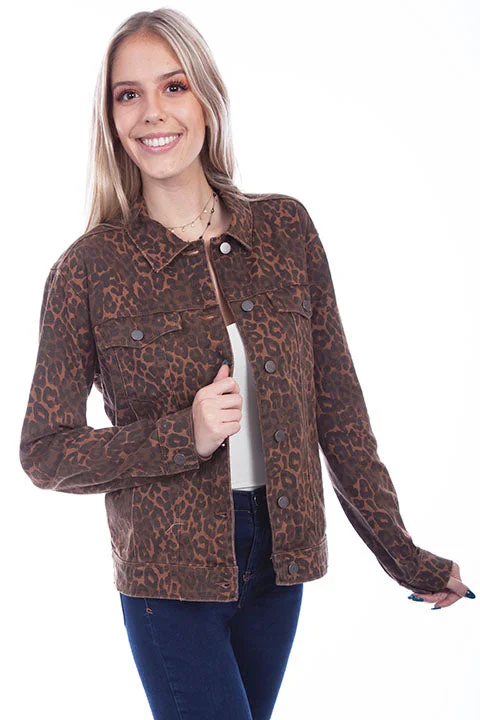 Women's Honey Creek Jacket Collection: Leopard Denim