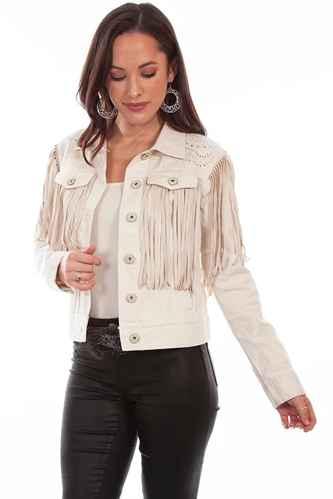 Women's Honey Creek Jacket Collection: Off White Fringe