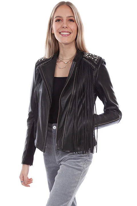 Women's Leather Jacket Collection: Scully Fringe and Studs