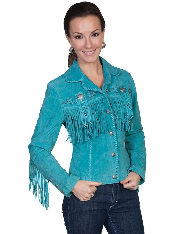 Women's Leather Jacket Collection Suede: Scully Western Frontier Fringe