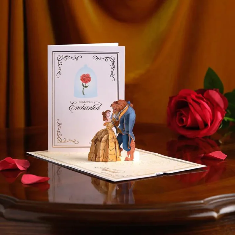 Disney's Beauty and The Beast Our Love is Enchanted Love Pop-Up Card