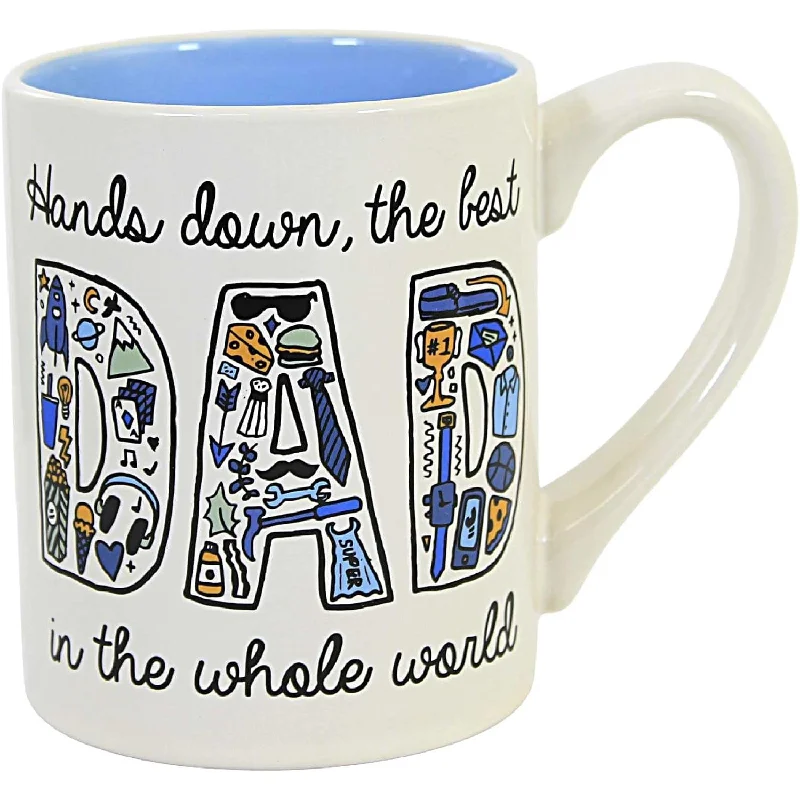 Hands Down the Best Dad in the Whole World Doodle Mug, 14 oz.