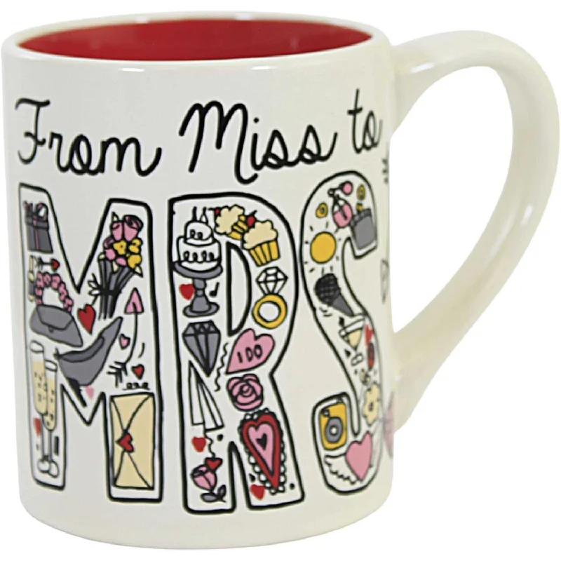 From Miss to Mrs. Doodle Mug, 14 oz.