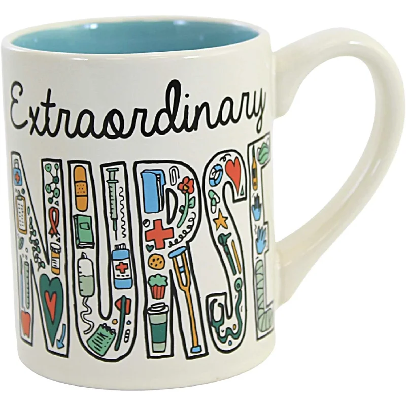 Extraordinary Nurse Doodle Mug, 14 oz.