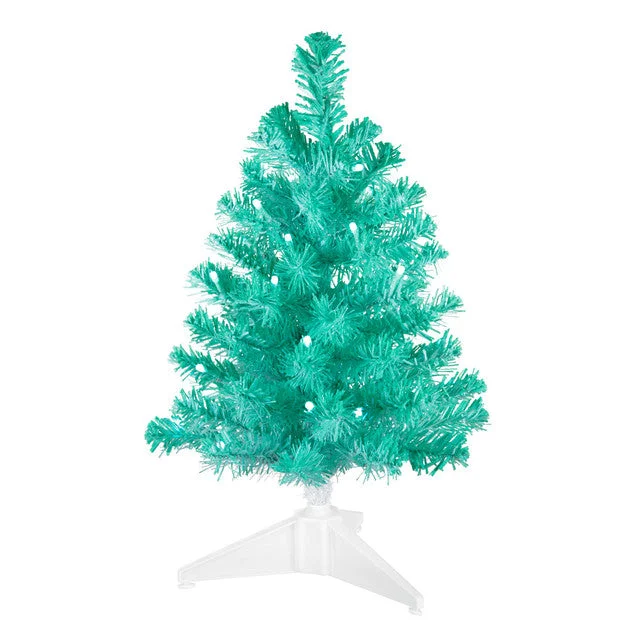 Hallmark Miniature Mint Green Pre-Lit Christmas Tree, 18.75"