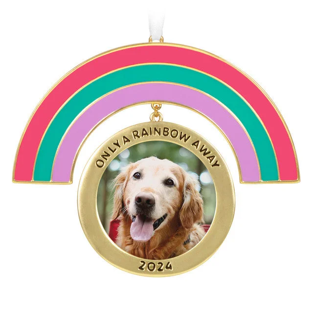 Hallmark Only a Rainbow Away 2024 Metal Photo Frame Ornament