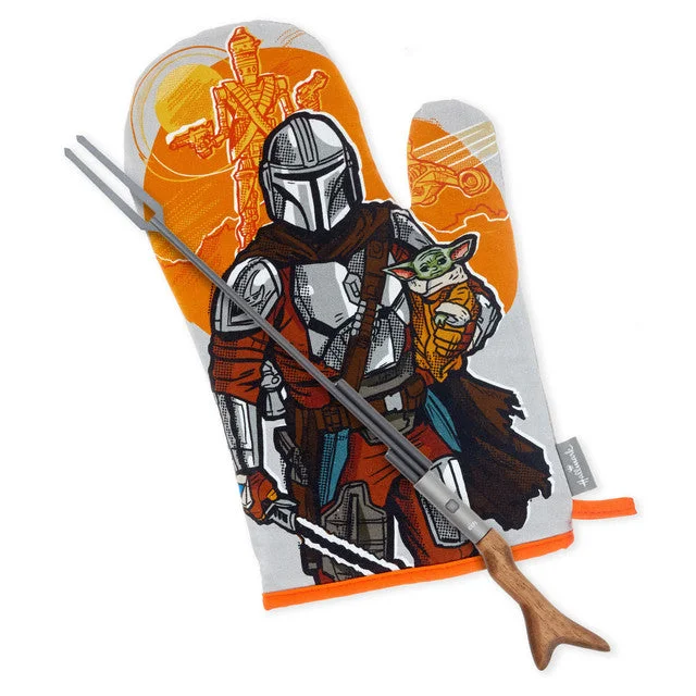 Hallmark Star Wars: The Mandalorian™ Grill Fork and Oven Mitt, Set of 2