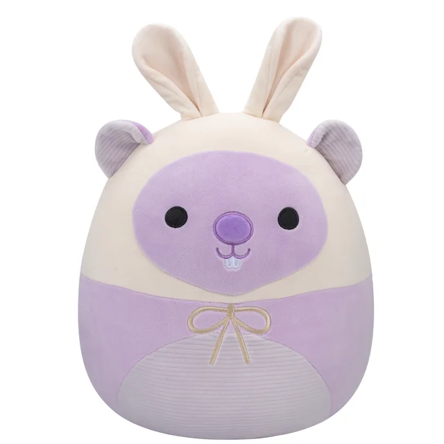 Spring Squishmallow Javari the Lavender Groundhog with Bunny Ears Hat 5" Stuffed Plush by Kelly Toy