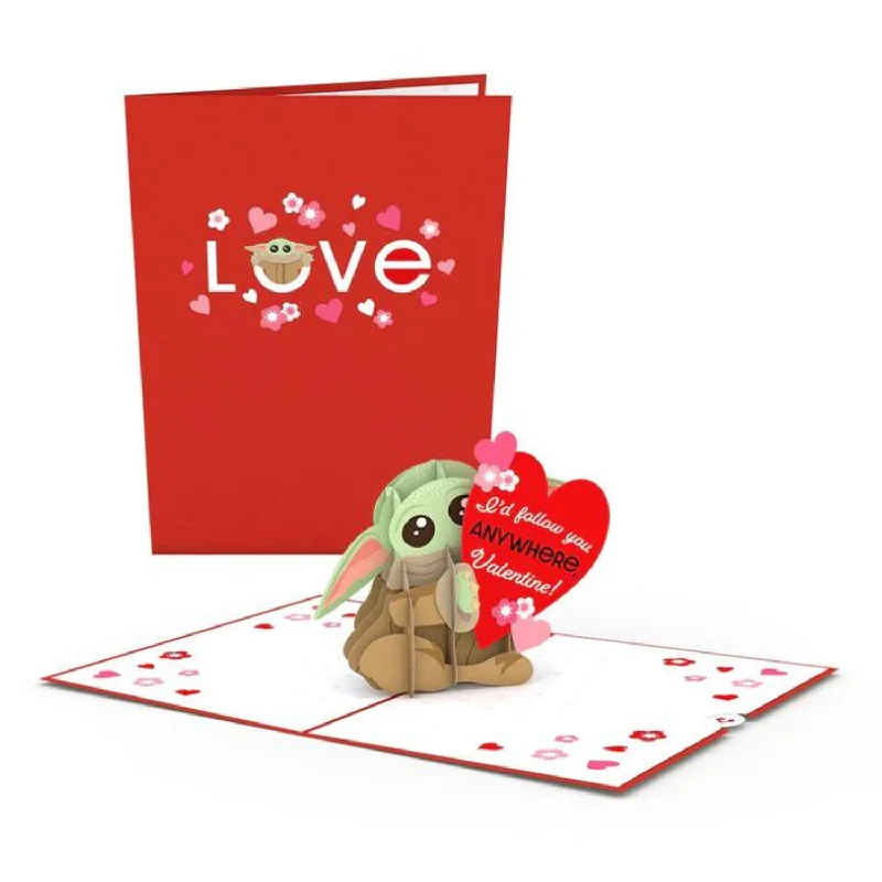 Star Wars™ The Mandalorian™ Grogu™  I'd Follow You Anywhere Valentine Love Pop-Up Card