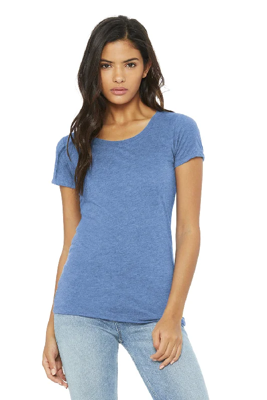 Bella + Canvas Womens Short Sleeve Crewneck T-Shirt - Blue