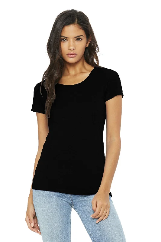 Bella + Canvas Womens Short Sleeve Crewneck T-Shirt - Solid Black