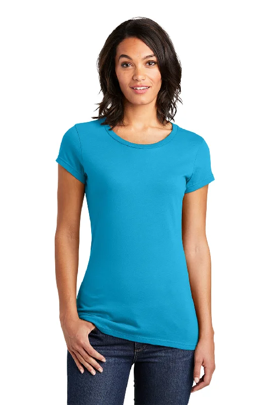 District Womens Very Important Short Sleeve Crewneck T-Shirt - Light Turquoise Blue