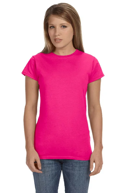 Gildan Womens Softstyle Short Sleeve Crewneck T-Shirt - Antique Heliconia Pink - Closeout