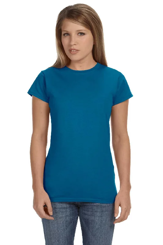 Gildan Womens Softstyle Short Sleeve Crewneck T-Shirt - Antique Sapphire Blue