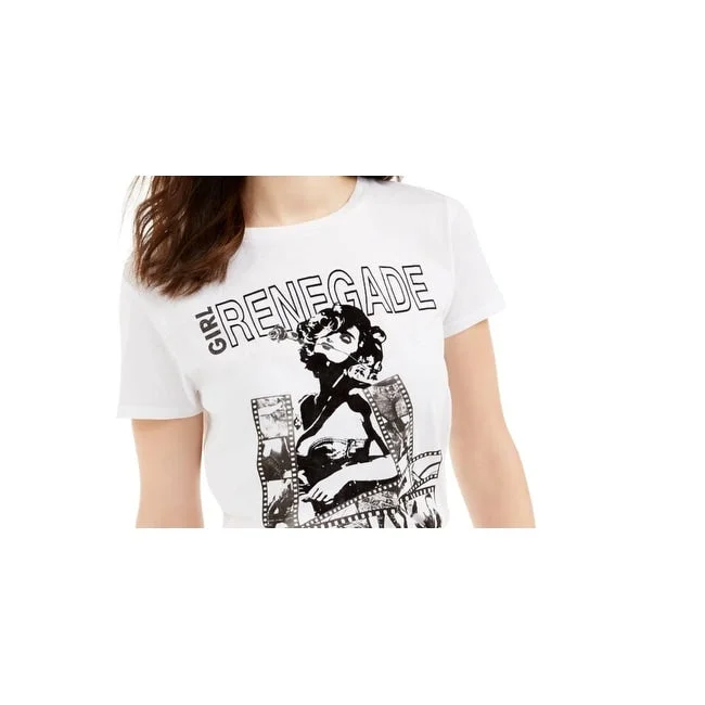 Guess Women's Renegade T-Shirt White Size X-Large