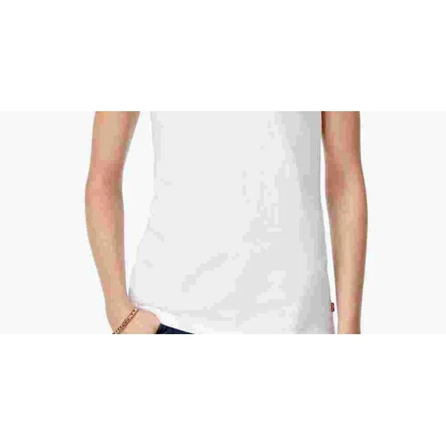 Levi's Women's Slim Logo Graphic T-Shirt White Size X-Large