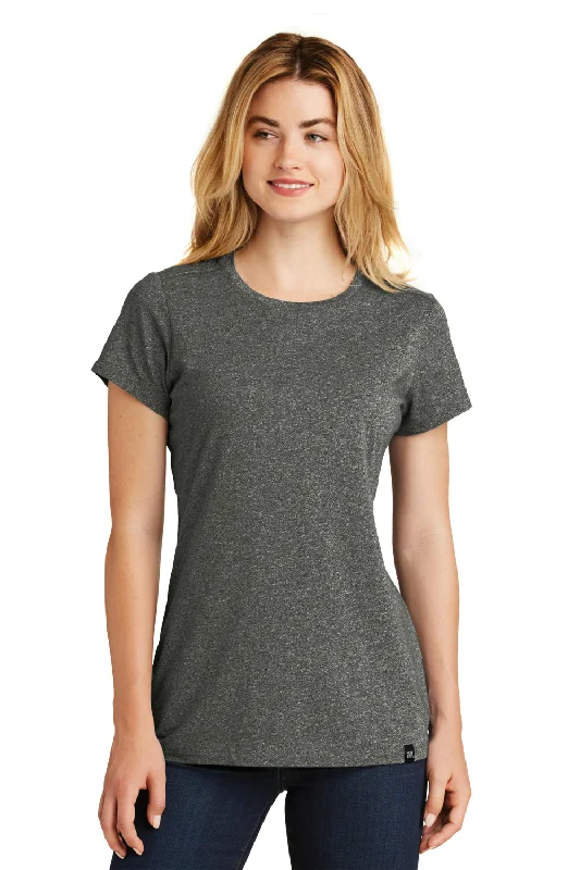 New Era Womens Heritage Short Sleeve Crewneck T-Shirt - Black Twist - Closeout