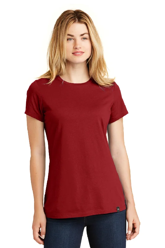 New Era Womens Heritage Short Sleeve Crewneck T-Shirt - Crimson Red - Closeout