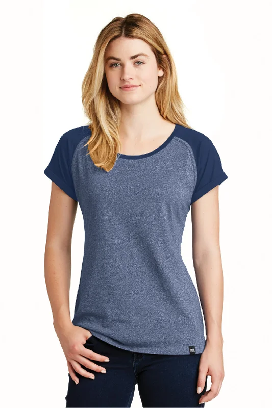 New Era Womens Heritage Short Sleeve Crewneck T-Shirt - Royal Blue/Royal Blue Twist