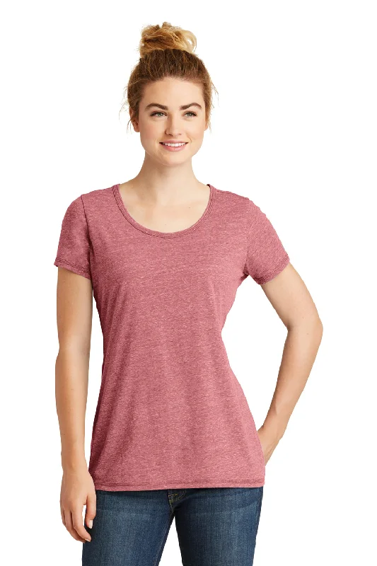 New Era Womens Performance Moisture Wicking Short Sleeve Crewneck T-Shirt - Crimson Red - Closeout