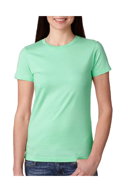 Next Level Womens Boyfriend Fine Jersey Short Sleeve Crewneck T-Shirt - Mint Green - Closeout