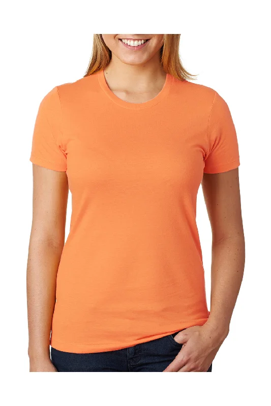 Next Level Womens Boyfriend Fine Jersey Short Sleeve Crewneck T-Shirt - Classic Orange - Closeout