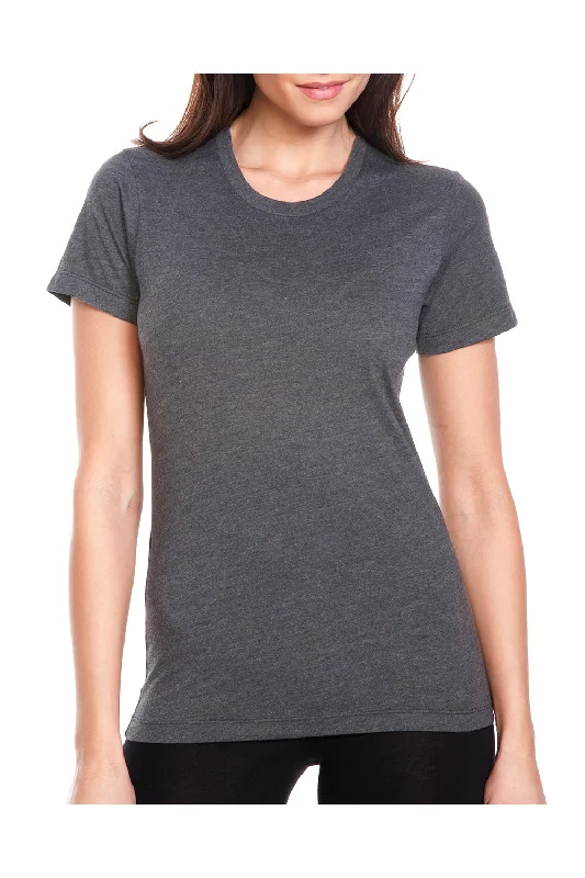 Next Level Womens CVC Jersey Short Sleeve Crewneck T-Shirt - Charcoal Grey