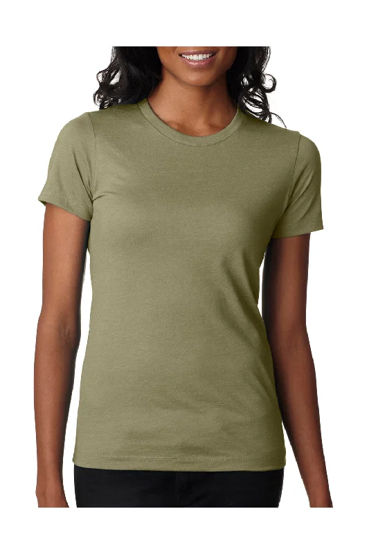 Next Level Womens CVC Jersey Short Sleeve Crewneck T-Shirt - Light Olive Green - Closeout