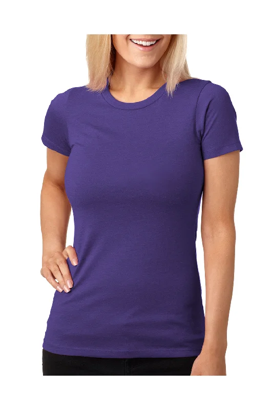 Next Level Womens CVC Jersey Short Sleeve Crewneck T-Shirt - Purple Rush