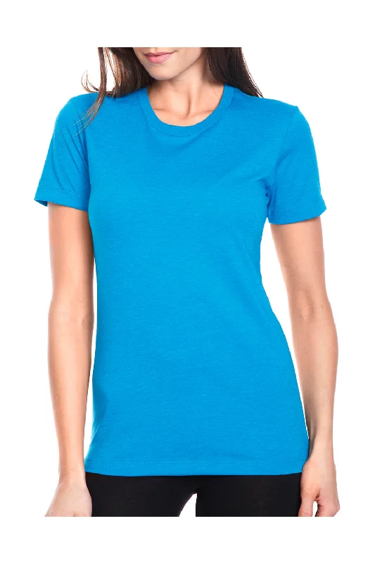 Next Level Womens CVC Jersey Short Sleeve Crewneck T-Shirt - Turquoise Blue