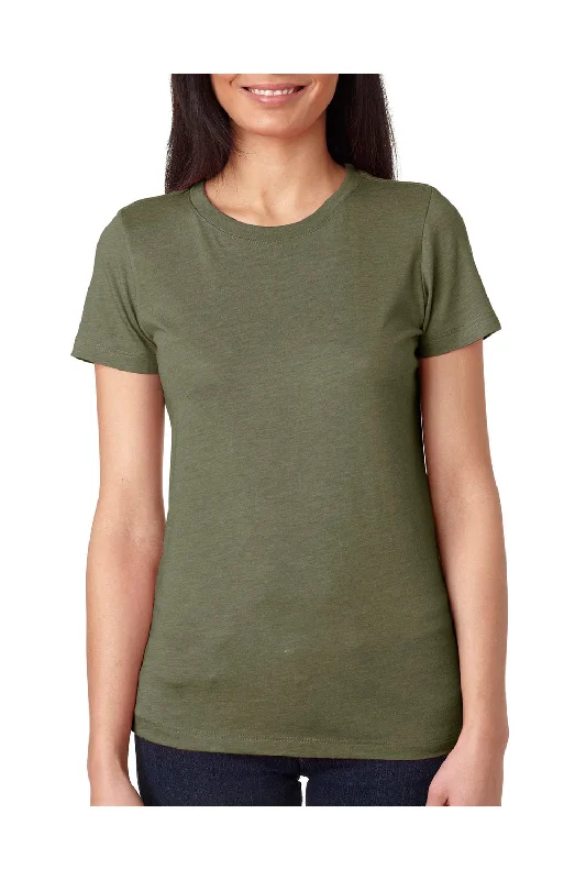 Next Level Womens Jersey Short Sleeve Crewneck T-Shirt - Military Green