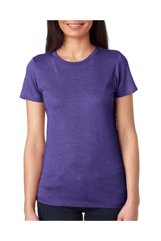 Next Level Womens Jersey Short Sleeve Crewneck T-Shirt - Purple Rush