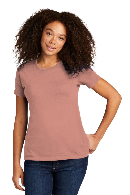 Next Level Womens Boyfriend Fine Jersey Short Sleeve Crewneck T-Shirt - Desert Pink