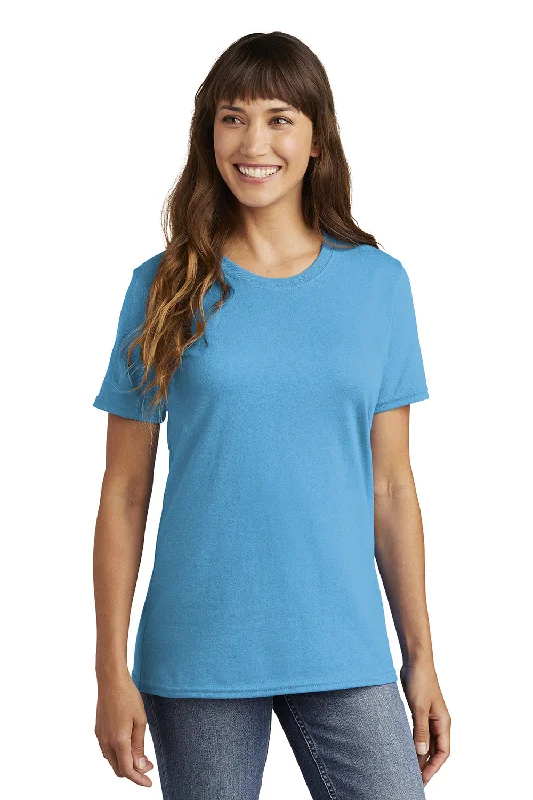 Port & Company Womens Core Short Sleeve Crewneck T-Shirt - Aquatic Blue