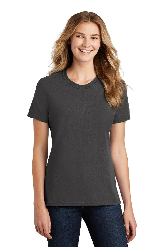 Port & Company Womens Core Short Sleeve Crewneck T-Shirt - Charcoal Grey