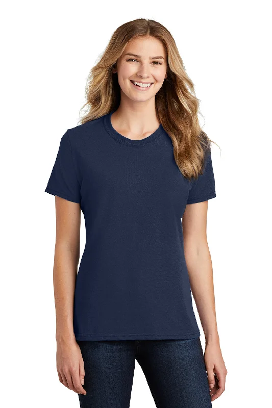 Port & Company Womens Core Short Sleeve Crewneck T-Shirt - Navy Blue