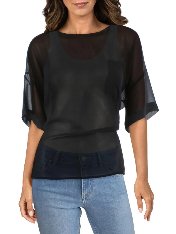 Womens Chiffon Pocket T-Shirt