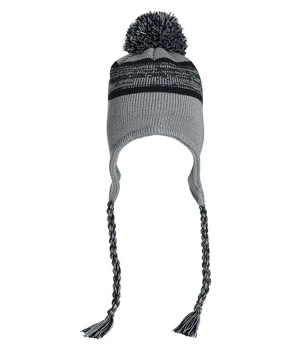 5007JA - J America Backcountry Knit Pom Hat | Grey