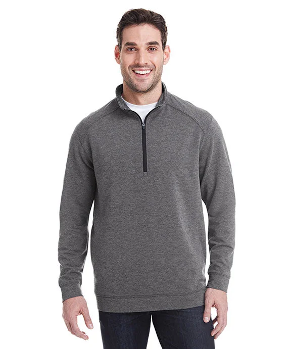 JA8434 - J America Adult Omega Stretch Quarter-Zip | Charcoal Triblend