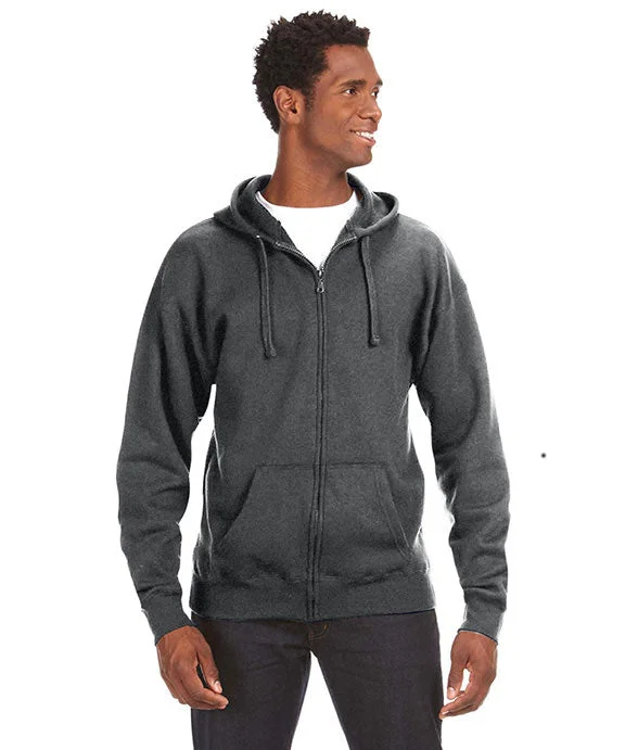 JA8821 - J America Adult Premium Full-Zip Fleece Hooded Sweatshirt | Charcoal