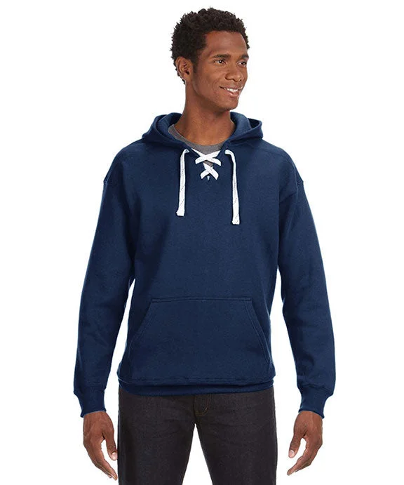 JA8830 - J America Adult Sport Lace Hooded Sweatshirt | True Navy